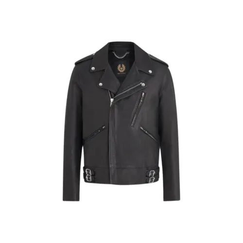 Belstaff Черные Мужские Кожаные Куртки