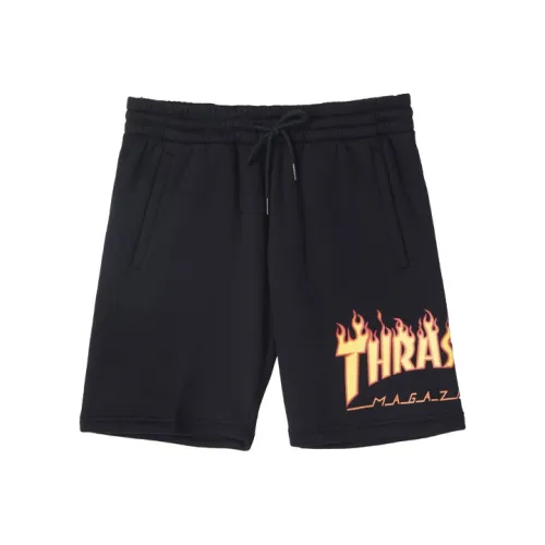 Thrasher Loose Fit Shorts Японская версия Унисекс Черный