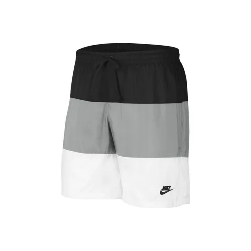Nike Черный Белый Серый Мужские Повседневные Шорты