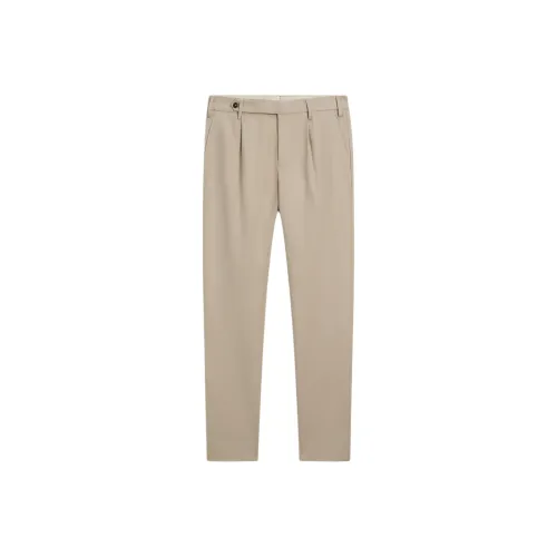 Massimo Dutti Бежево-коричневые мужские брюки для костюма