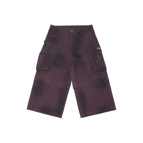 TREMINAL Карго шорты унисекс вымытый фиолетовый модель G418