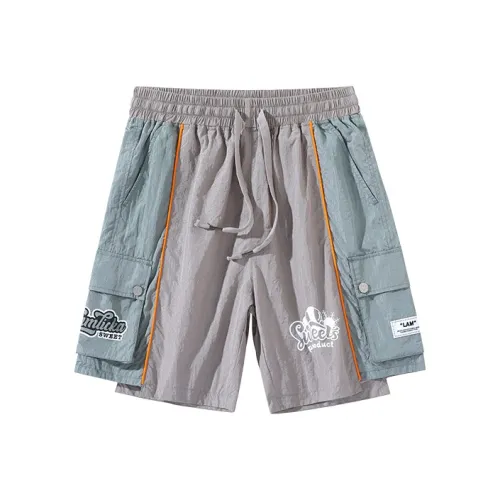 LAMLICKA Loose Fit Shorts Unisex Gray LAMLICKA Свободный крой Шорты Унисекс Серый