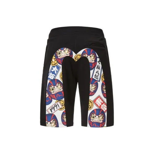 EVISU SS22 Повседневные шорты Мужские Черные