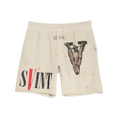 SAINT Mxxxxx SS22 Шорты Мужские Коричневые