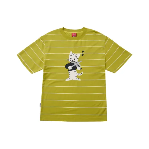 Checkitout T-Shirt Унисекс Musician Горчично-желтый Белый