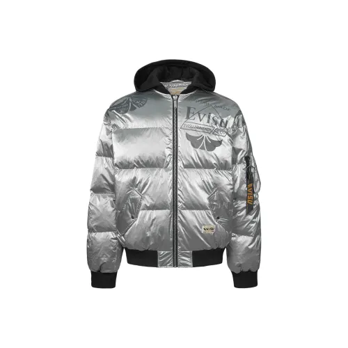 EVISU FW24 Хлопковый пуховик Мужской Серебряный