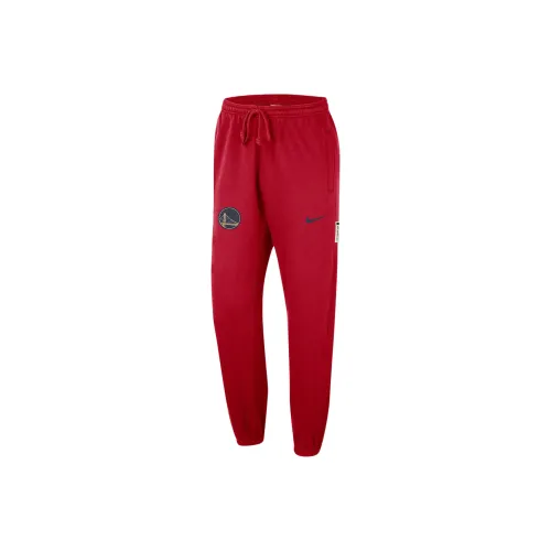 Nike x NBA Dri-Fit Golden State Warriors FW24 Стандартный выпуск Городское издание Повседневные брюки Мужской Университетский красный Белый