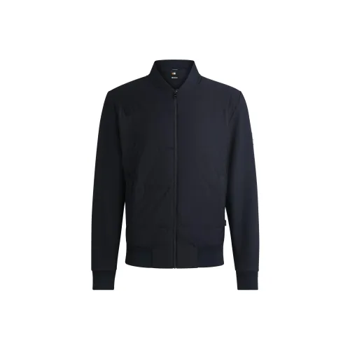 Hugo Boss FW24 Хлопковый пуховик Мужской Темно-синий