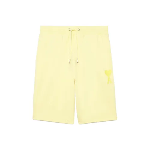 AMIPARIS Light Yellow Men's Casual Shorts AMIPARIS Светло-желтые мужские повседневные шорты