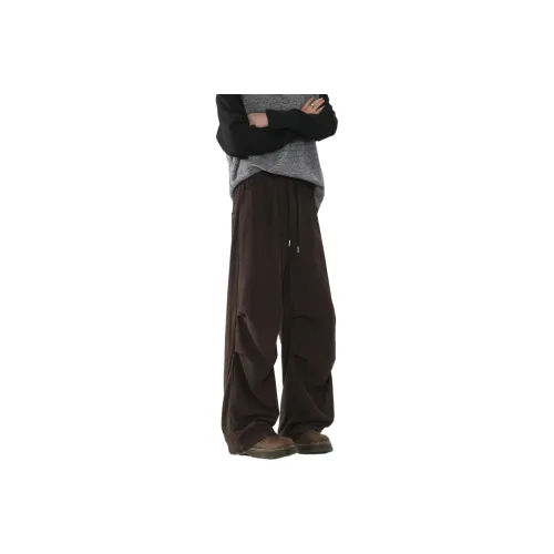 GPOUHO Повседневные брюки Унисекс Кофе