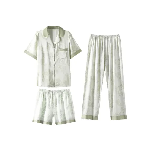 Городская красота Pajama Комплект Женский Зеленый