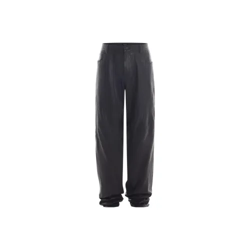 Mugler FW23 Кожаные штаны Унисекс Черный