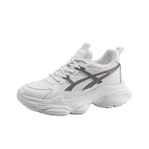 Kuding Дышащие Кроссовки с Низким Верхом и Толстой Подошвой для Увеличения Высоты Мужские