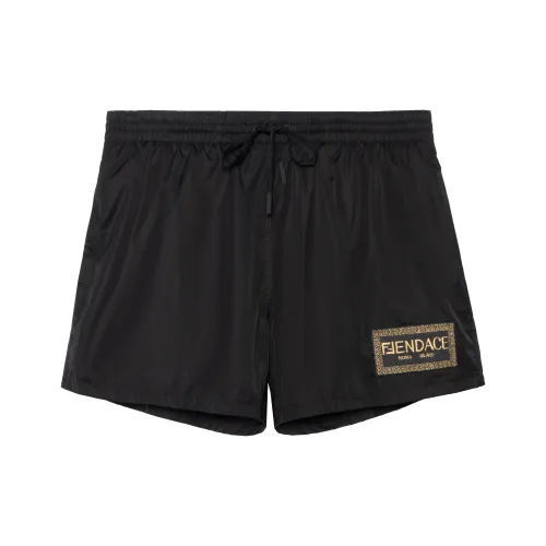 FENDI X VERSACE FENDI X VERSACE SS22 Повседневные шорты Мужской Черный