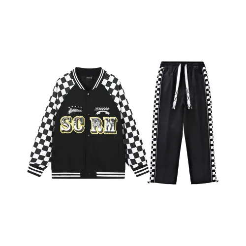 SCRM Прямой крой Комплект Весна-Осень Зима Унисекс