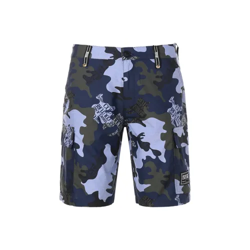 VERSACE JEANS COUTURE Шорты Мужские Камуфляж Синий