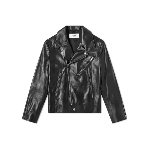 CELINE Кожа Куртка Мужская Черная