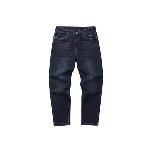 YULANGGONGWU Темно-синий Синий Мужские Джинсы