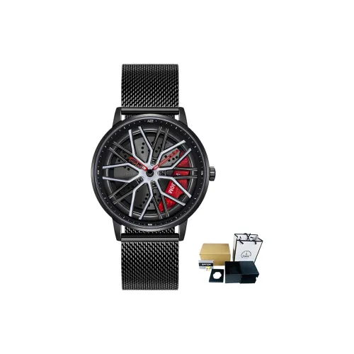 Sanda Wheel Collection Кварцевый механизм Стальной ремешок Часы Мужские Часы с открытым механизмом