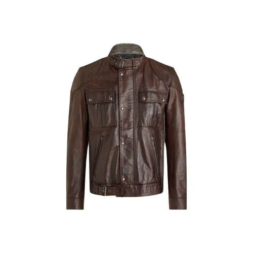 Belstaff Коричневый Мужская Кожаная Куртка