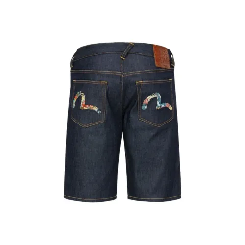 EVISU Джинсовые синие мужские джинсовые шорты