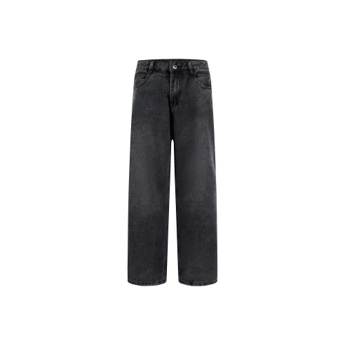 A3G4 Черно-серый Унисекс Джинсы