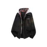 Чёрный с серым капюшоном