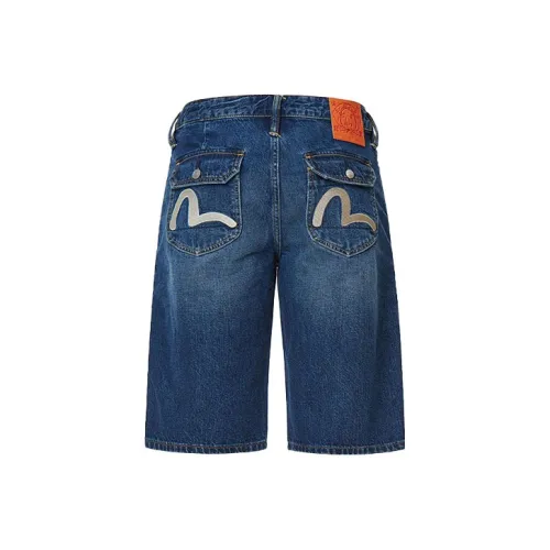 EVISU Джинсовые синие мужские джинсовые шорты