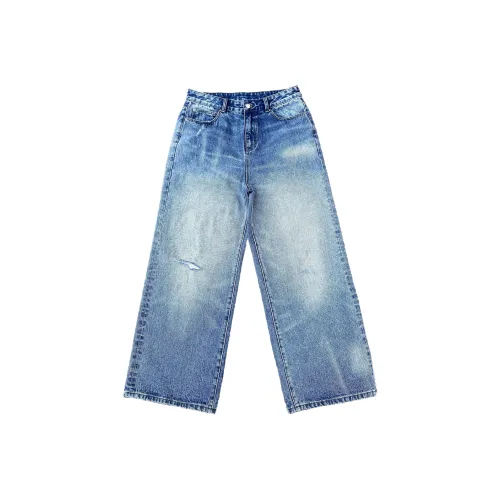 EROLE Джинсы Унисекс Деним Глазурно-Синий