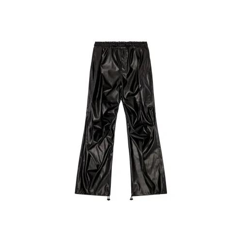 DIESEL Мужские кожаные штаны черного цвета
