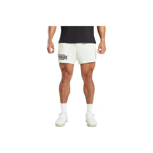 GYMSHARK Подъемный Клуб Сетка 5' Шорты Повседневные шорты Мужской Экрю