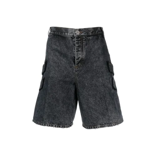 BALMAIN Мужские джинсовые шорты черного цвета