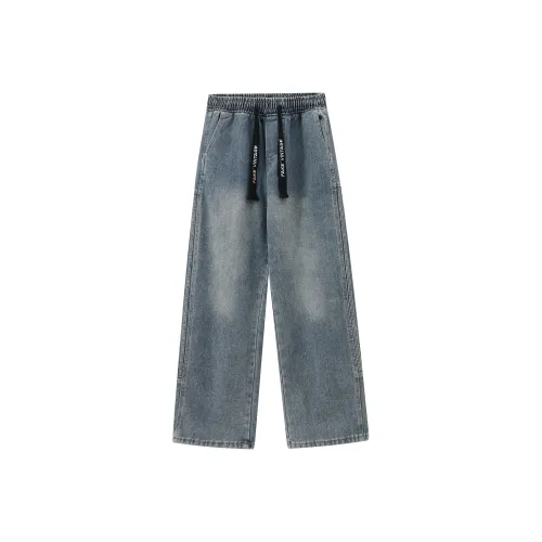 FAKE VINTAGE Джинсы Унисекс Светлый Синий