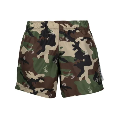 Off Белый SS21 Зеленый Мужские Повседневные Шорты
