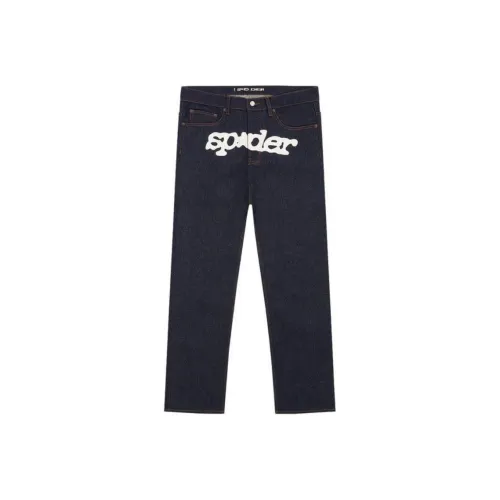 Sp5der Индиго Мужские Джинсы