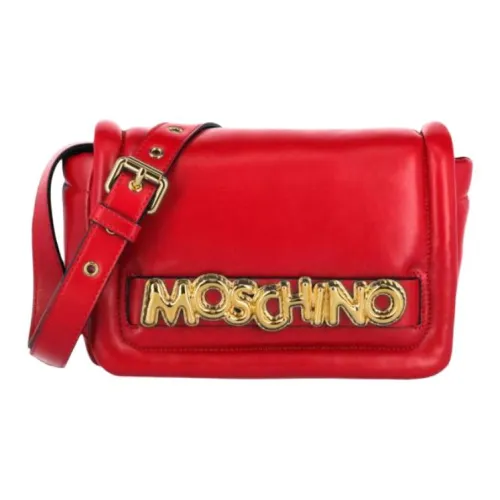 MOSCHINO Сумка через плечо из козьей кожи женская красная