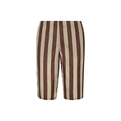 FENDI SS21 Повседневные шорты Мужские Коричнево-бежевые