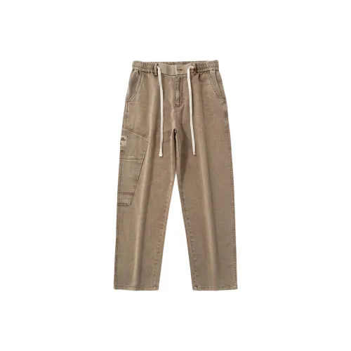 SONGS ALONG Повседневные брюки Мужские Коричневые