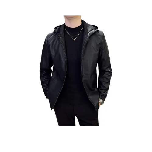 FRQ Кожа Куртка Унисекс Черный