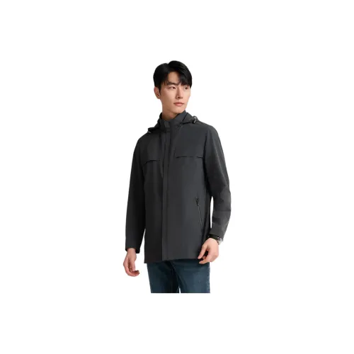 JODOLL Тренчкот Мужской Бетон Серый