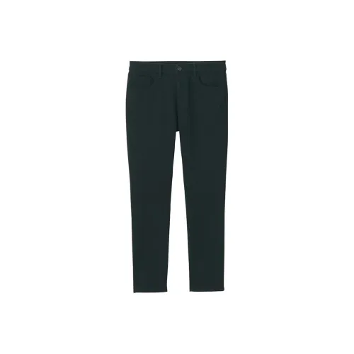 MUJI Темно-черные Мужские Повседневные Штаны