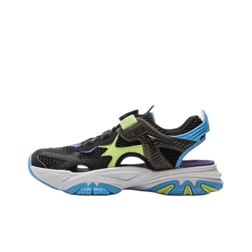 LINING YOUNG Sports Life Collection Противоскользящие амортизаторы Низкий топ Детские сандалии Черный Подростки