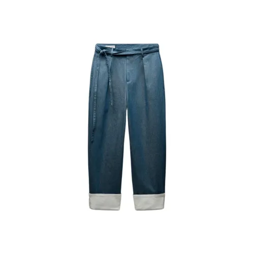 ZARA AO YES Collaboration Синие Унисекс Джинсы