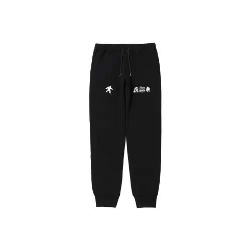 NANGA TACOMA FUJI RECORDS Collaboration Черные Унисекс Вязаные Тренировочные Брюки