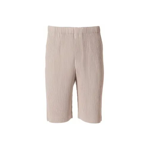 Homme Plissé Issey Miyake Повседневные шорты Мужские Цвет вишневого цветка Розовый