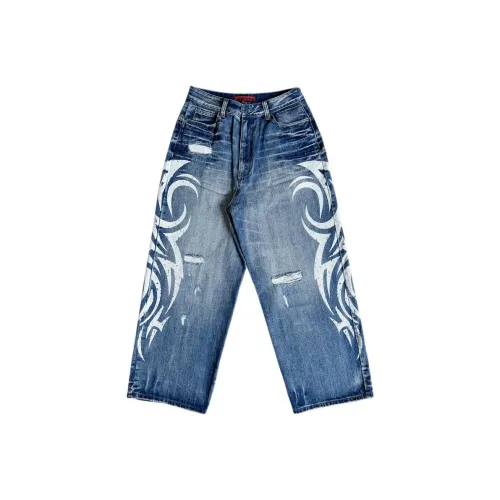 Jaded London Синие Унисекс Джинсы