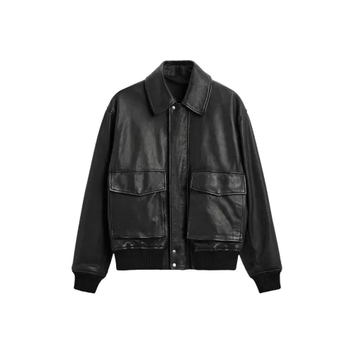 ZARA Черные Мужские Кожаные Куртки