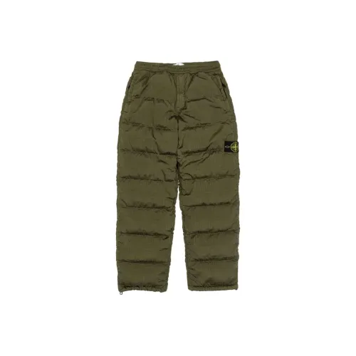 STONE ISLAND Утепленные брюки Мужские Оливково-зеленые