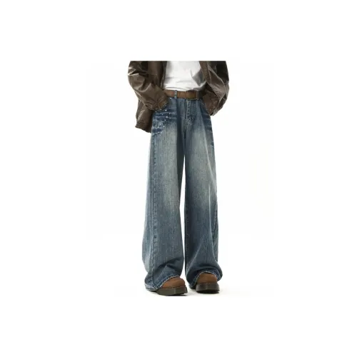 Songlan Синий Унисекс Джинсы