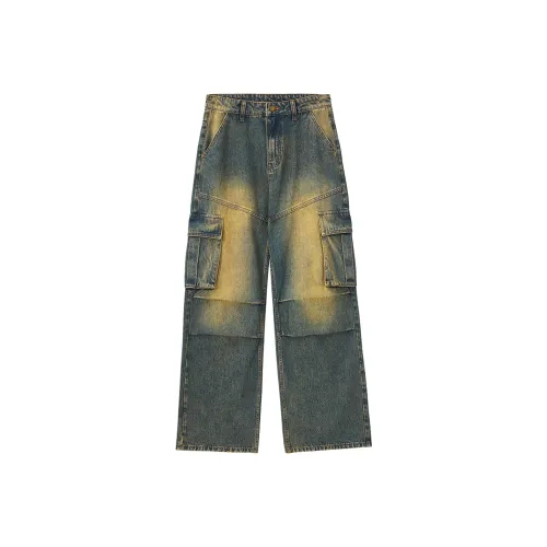 A3G4 Карго Брюки Унисекс Ностальгический Синий